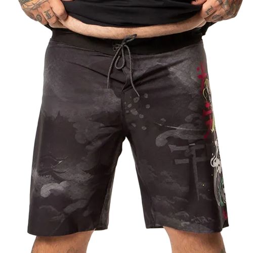 Bermuda Agua Big Masculina Okdok Black Boardshorts-2243700-1